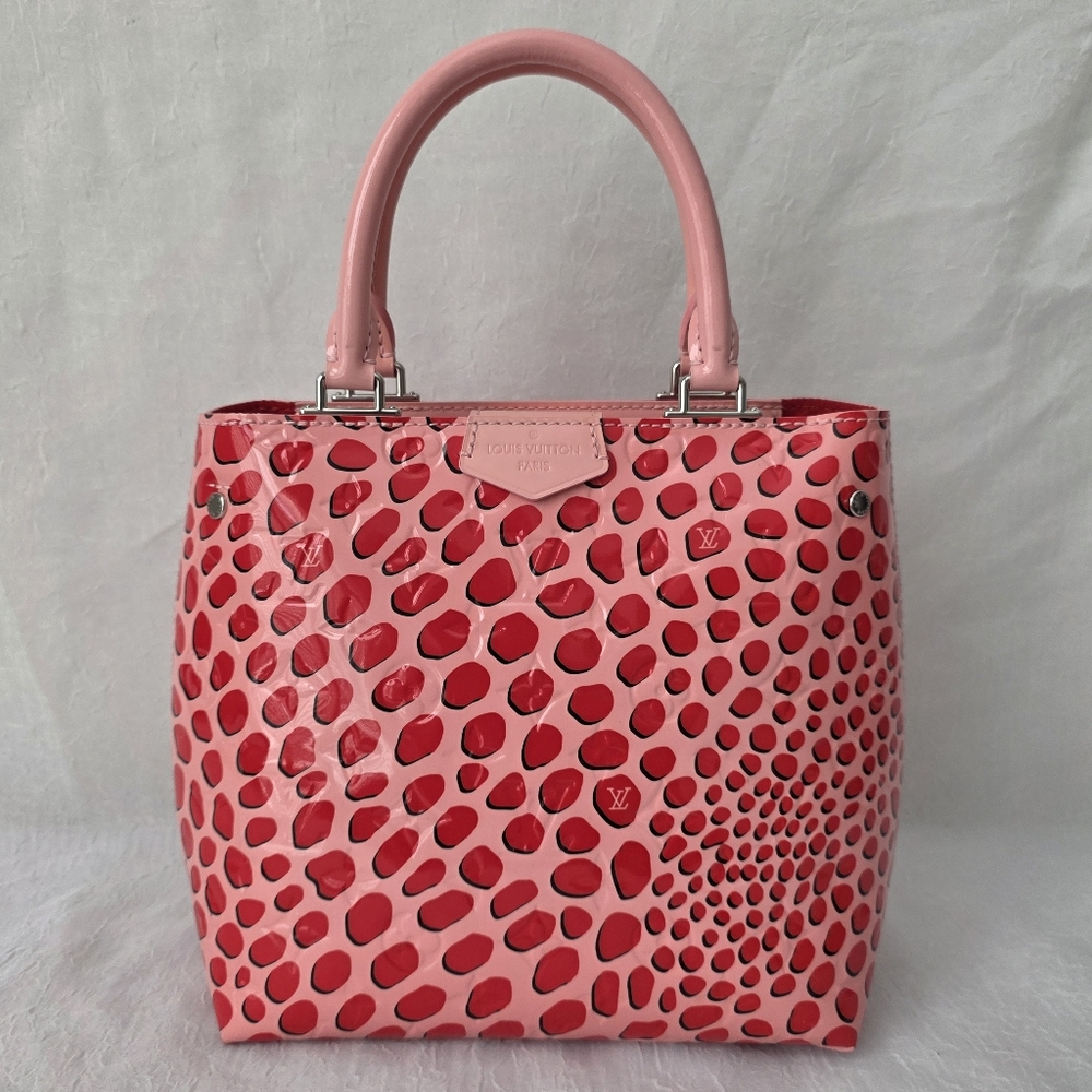 Louis Vuitton Pink and Red Patent Leather Satchel - Picture 2 of 11